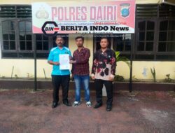 Bangun MT Manalu Laporkan Kades Ke Polres Dairi Dugaan Tindak Pidana UU Pers, didampingi Kuasa Hukum